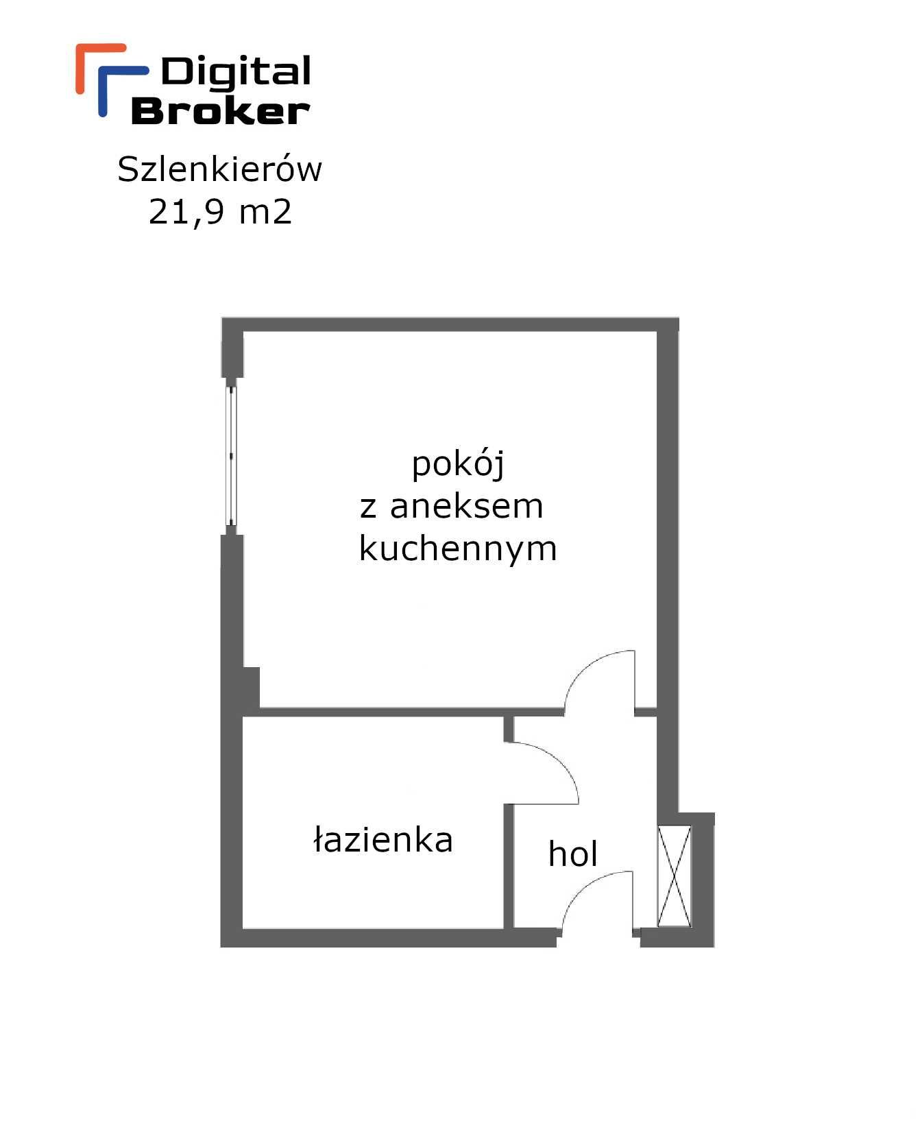 Mieszkanie 1 pokój 22 m² w Warszawa, Polska